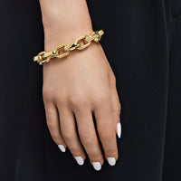 Bold Gold Link Statement Bracelet