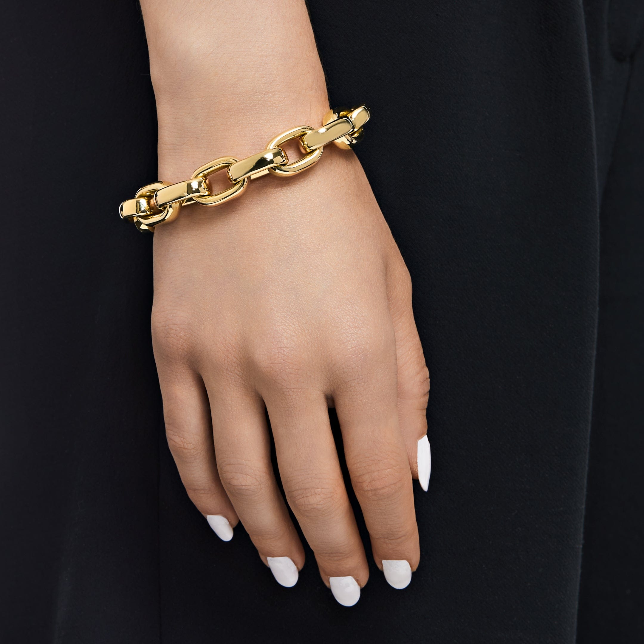 Bold Gold Link Statement Bracelet