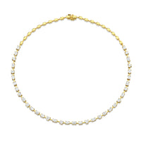 Half Way Fancy Shape Diamonds Necklace