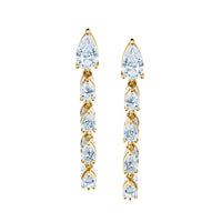 Pear Shape Diamond Loop Earrings