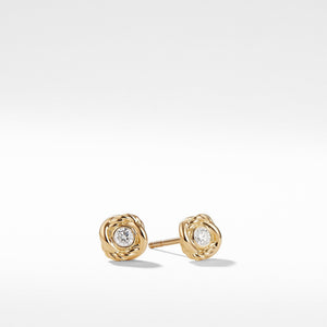 Infinity Earrings with Diamonds in Gold