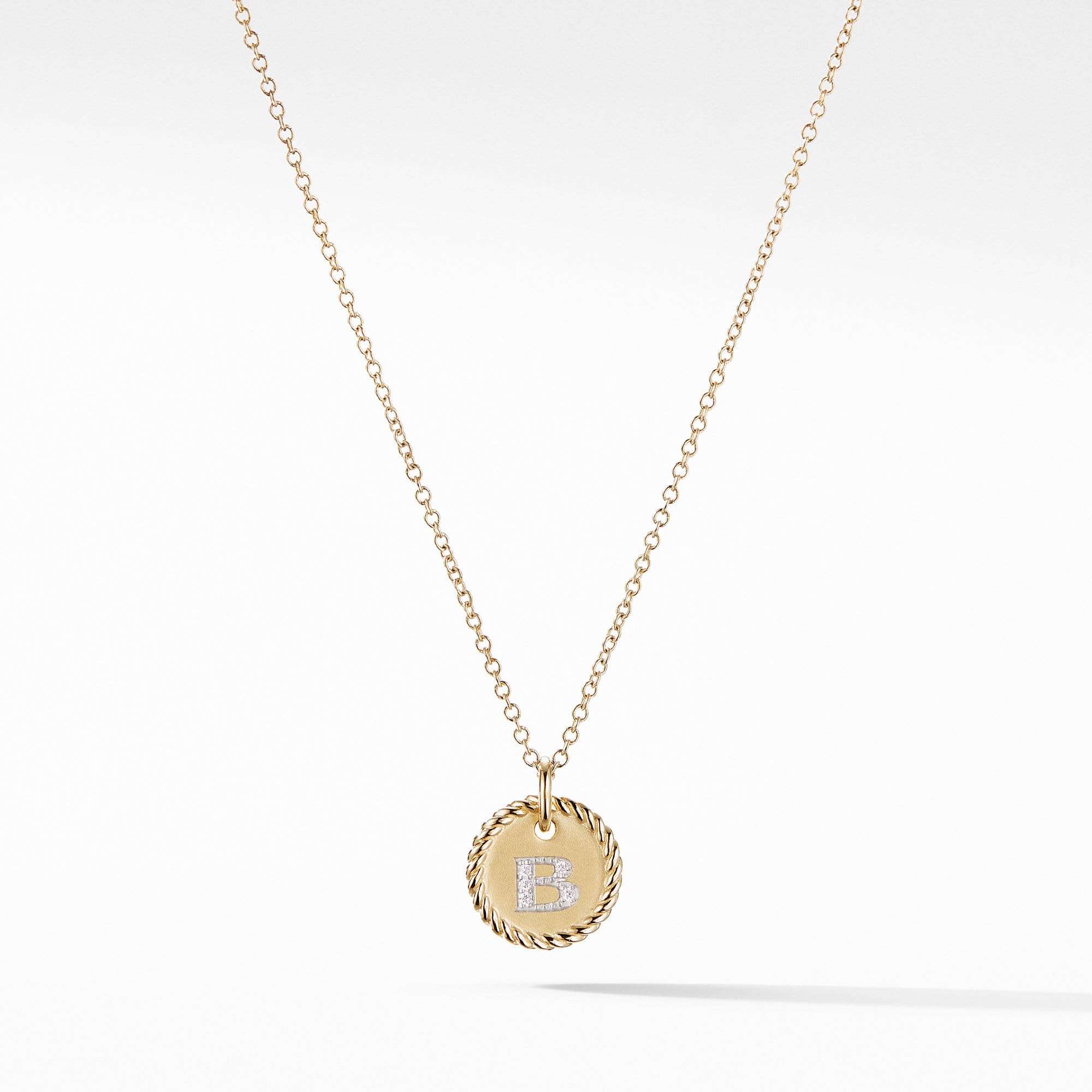 Initial "B" Pendant with Diamonds