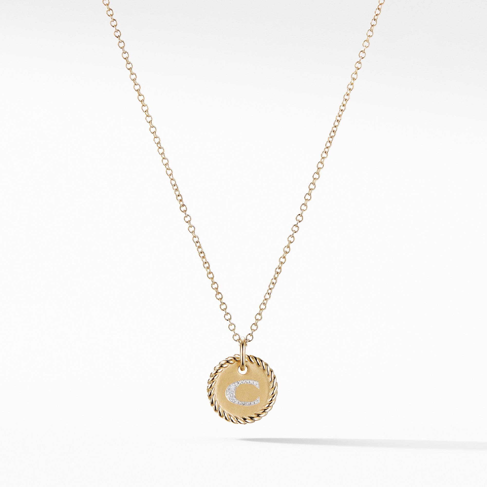 Initial "C" Pendant with Diamonds