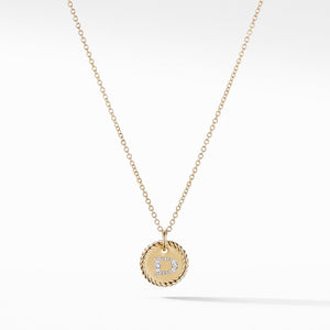 Initial "D" Pendant with Diamonds