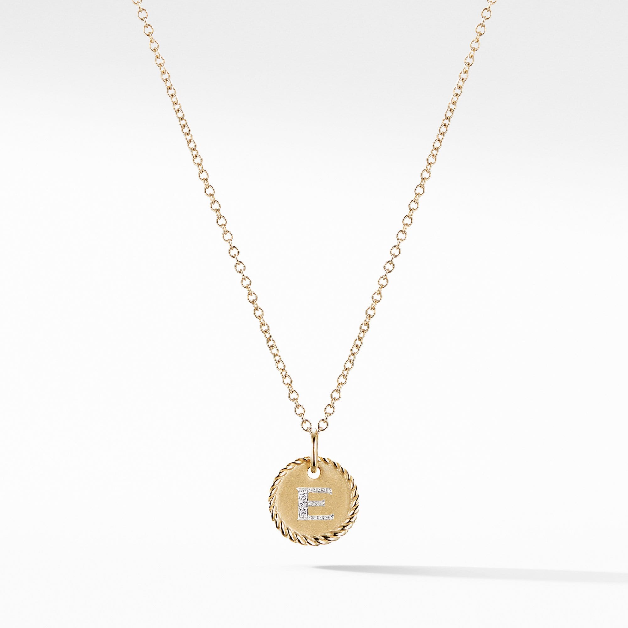 Initial "E" Pendant with Diamonds