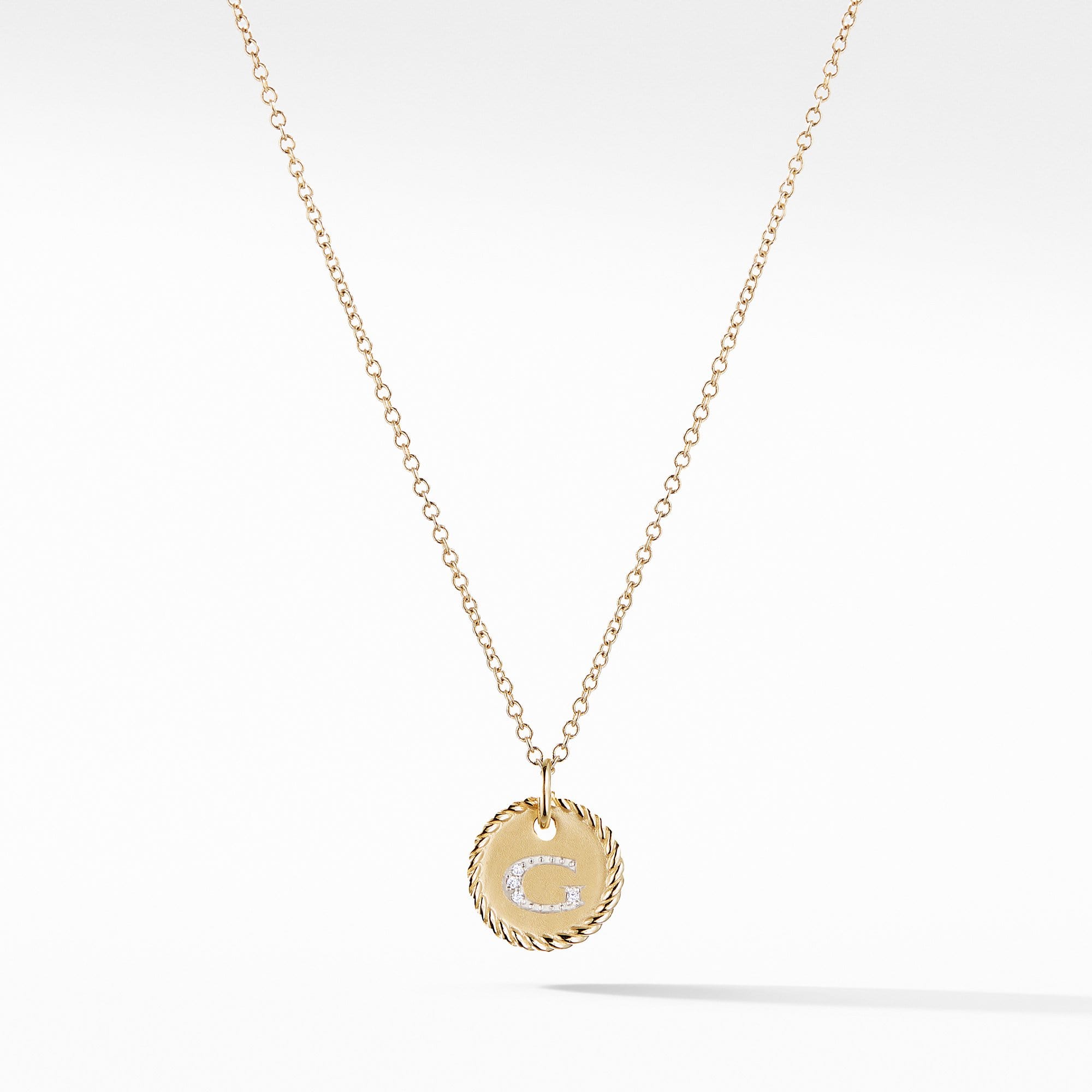 Initial "G" Pendant with Diamonds