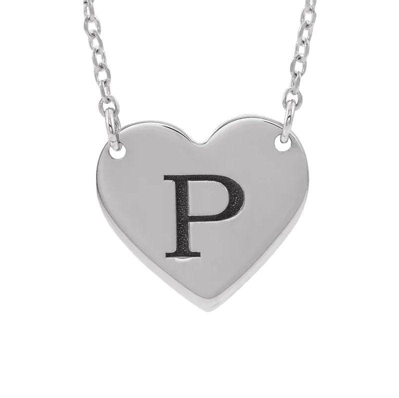 Initial Heart Necklace - Golden Jewelry Watches Certified Diamonds- Golden Jewelry Watches Certified Diamonds