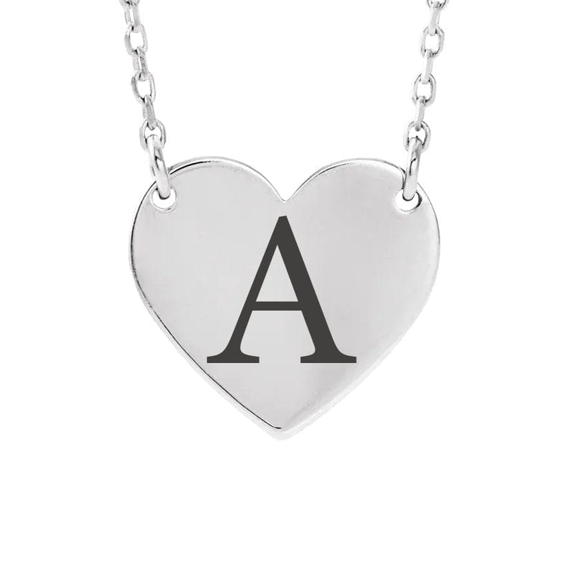 Initial Heart Necklace - Golden Jewelry Watches Certified Diamonds- Golden Jewelry Watches Certified Diamonds
