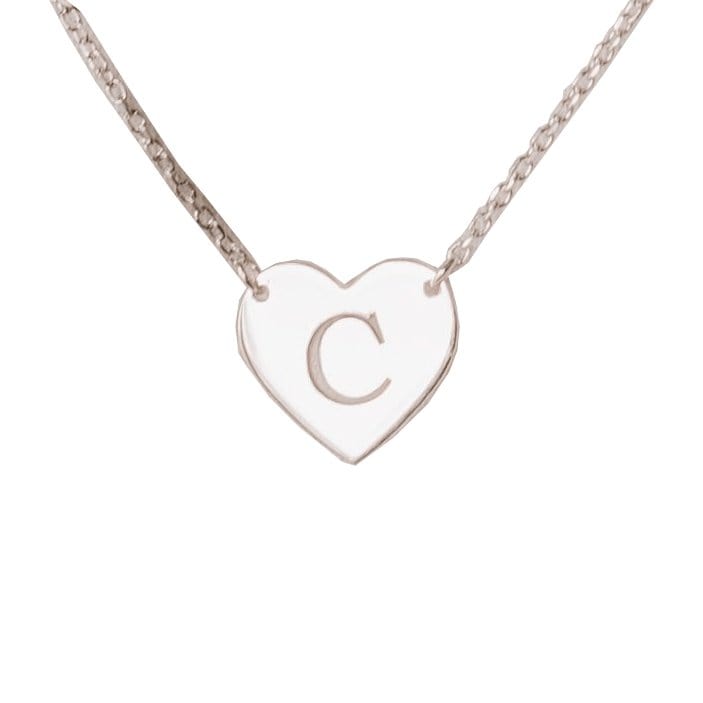 Initial Heart Necklace - Golden Jewelry Watches Certified Diamonds- Golden Jewelry Watches Certified Diamonds