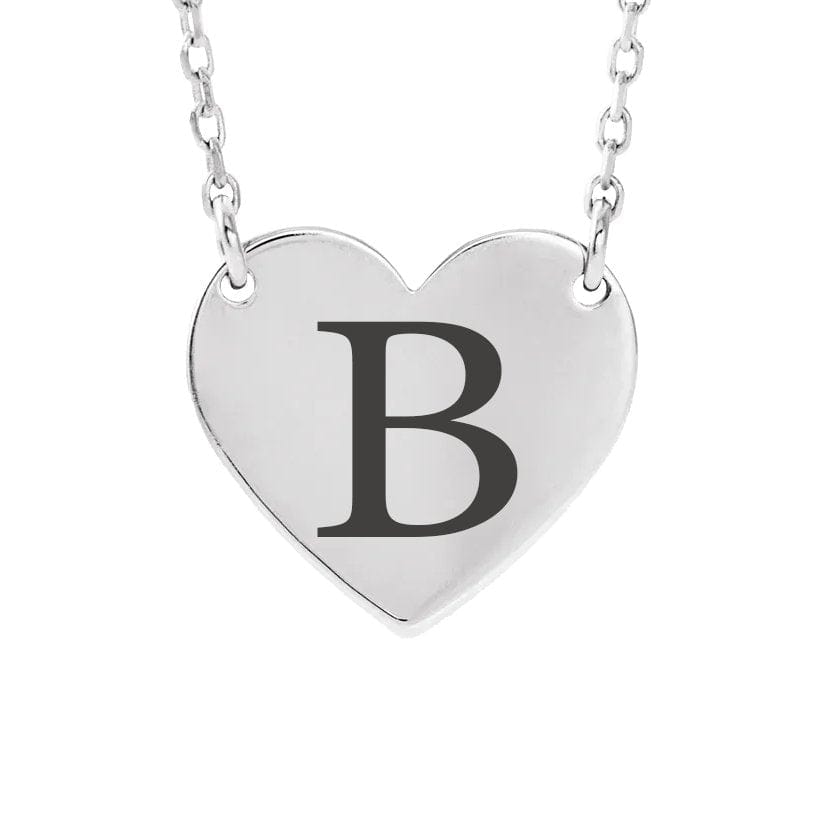 Initial Heart Necklace - Golden Jewelry Watches Certified Diamonds- Golden Jewelry Watches Certified Diamonds