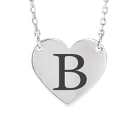 Initial Heart Necklace - Golden Jewelry Watches Certified Diamonds- Golden Jewelry Watches Certified Diamonds