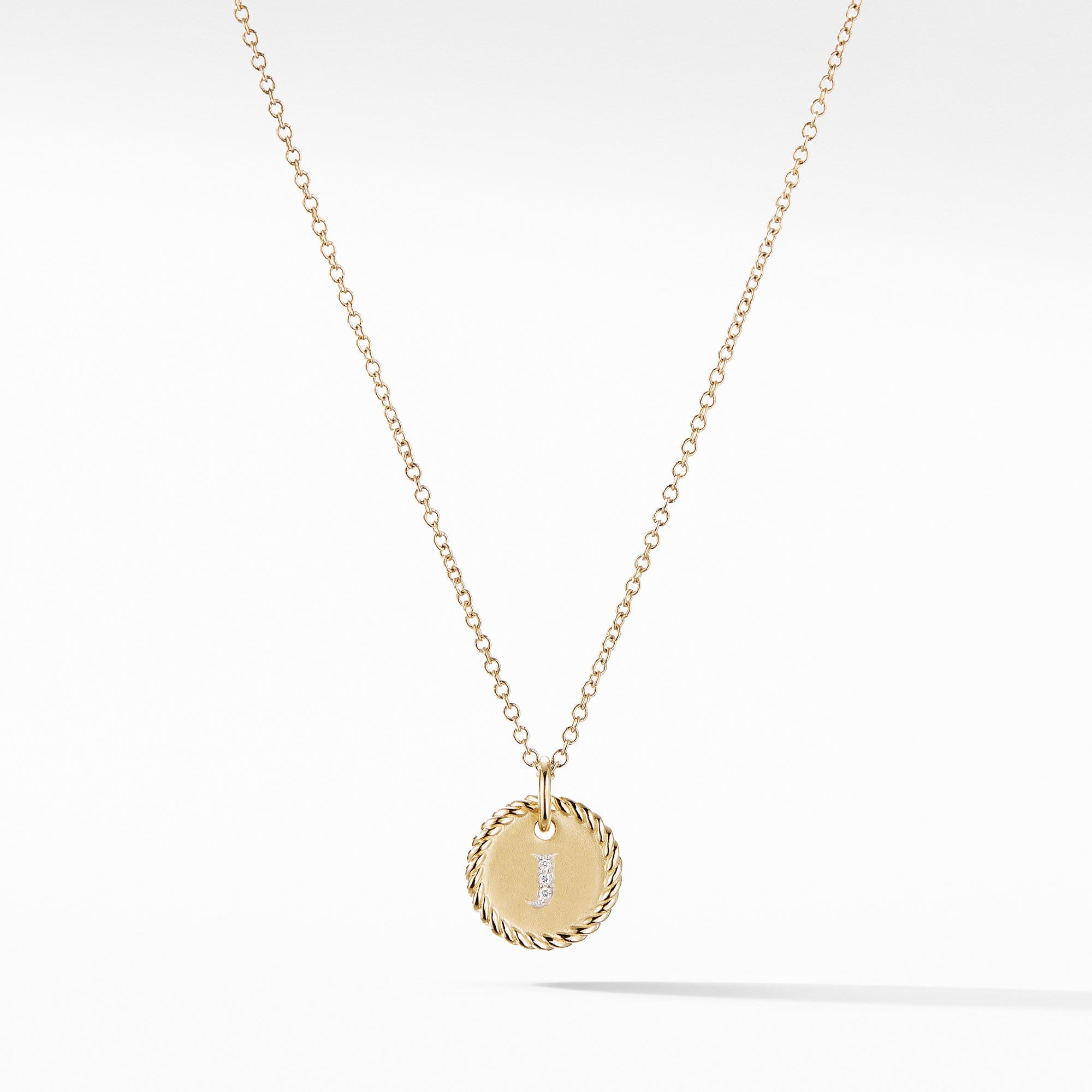 Initial "J" Pendant with Diamonds