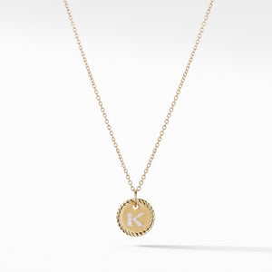Initial "K" Pendant with Diamonds