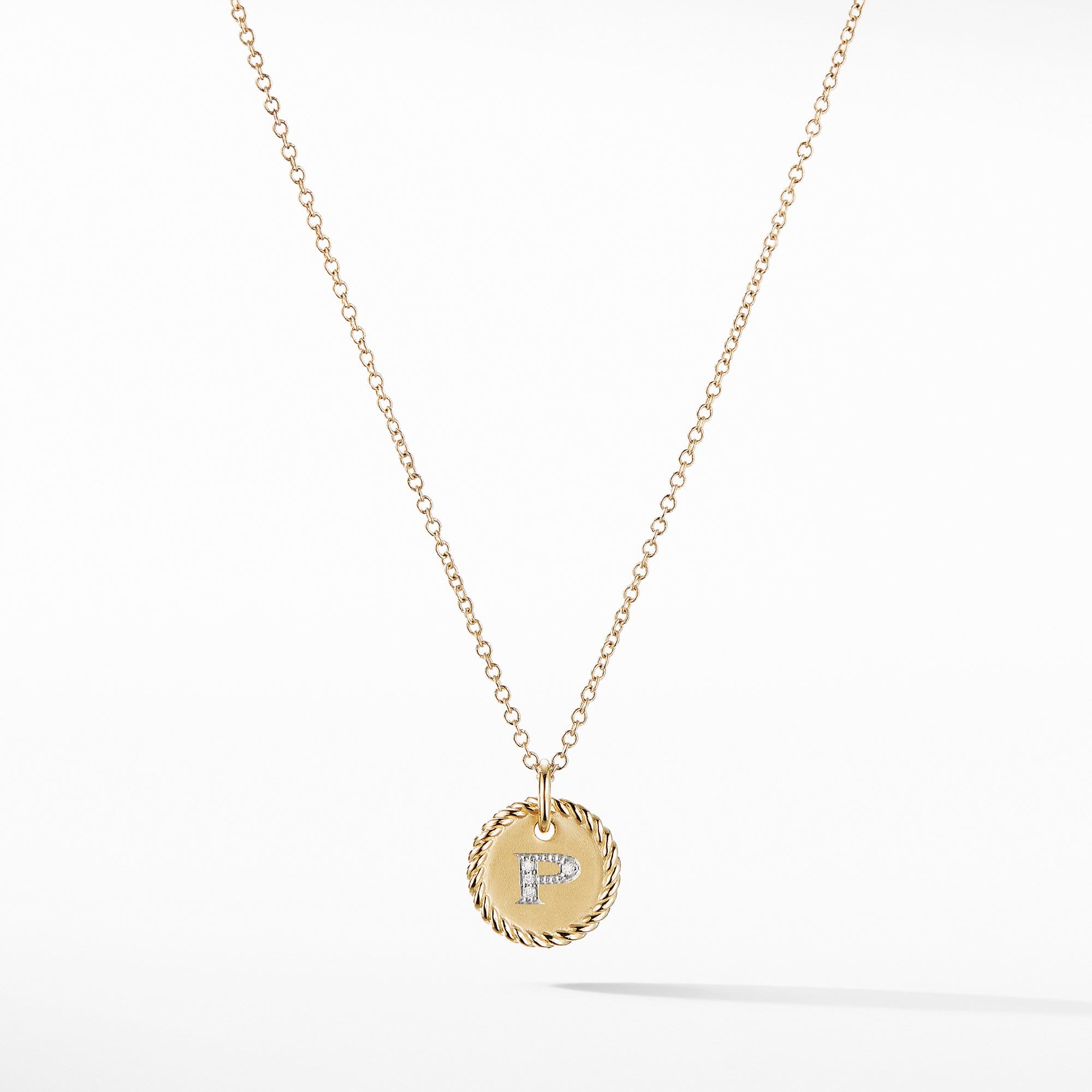 Initial "P" Pendant with Diamonds