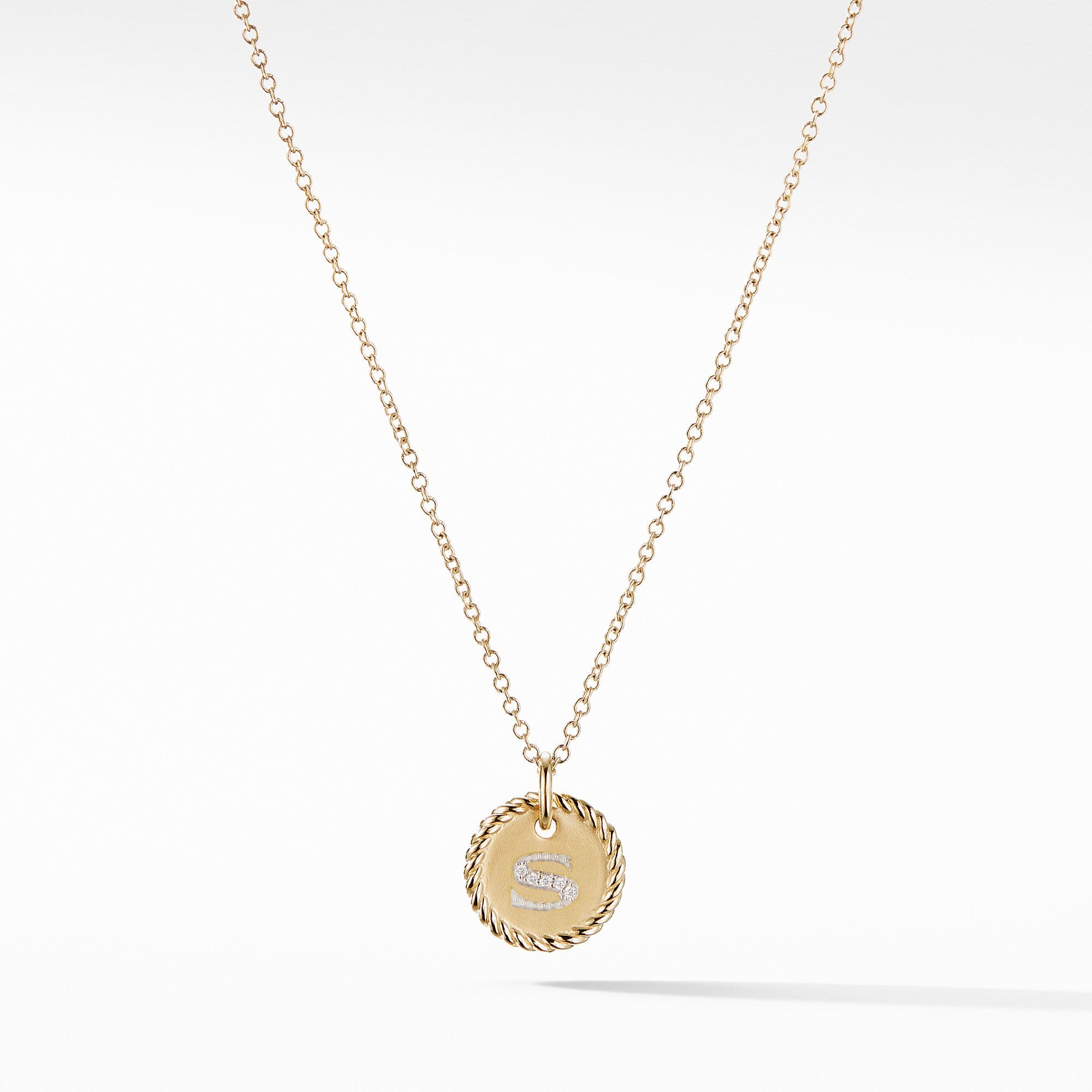 Initial "S" Pendant with Diamonds