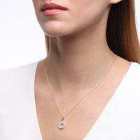 Initial "D" Diamond Pendant