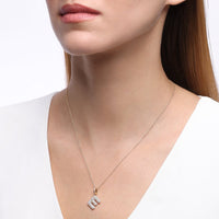 Initial "E" Diamond Pendant