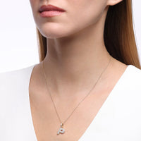 Initial "P" Diamond Pendant