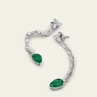 Interchangeable Dangling Diamond Earrings