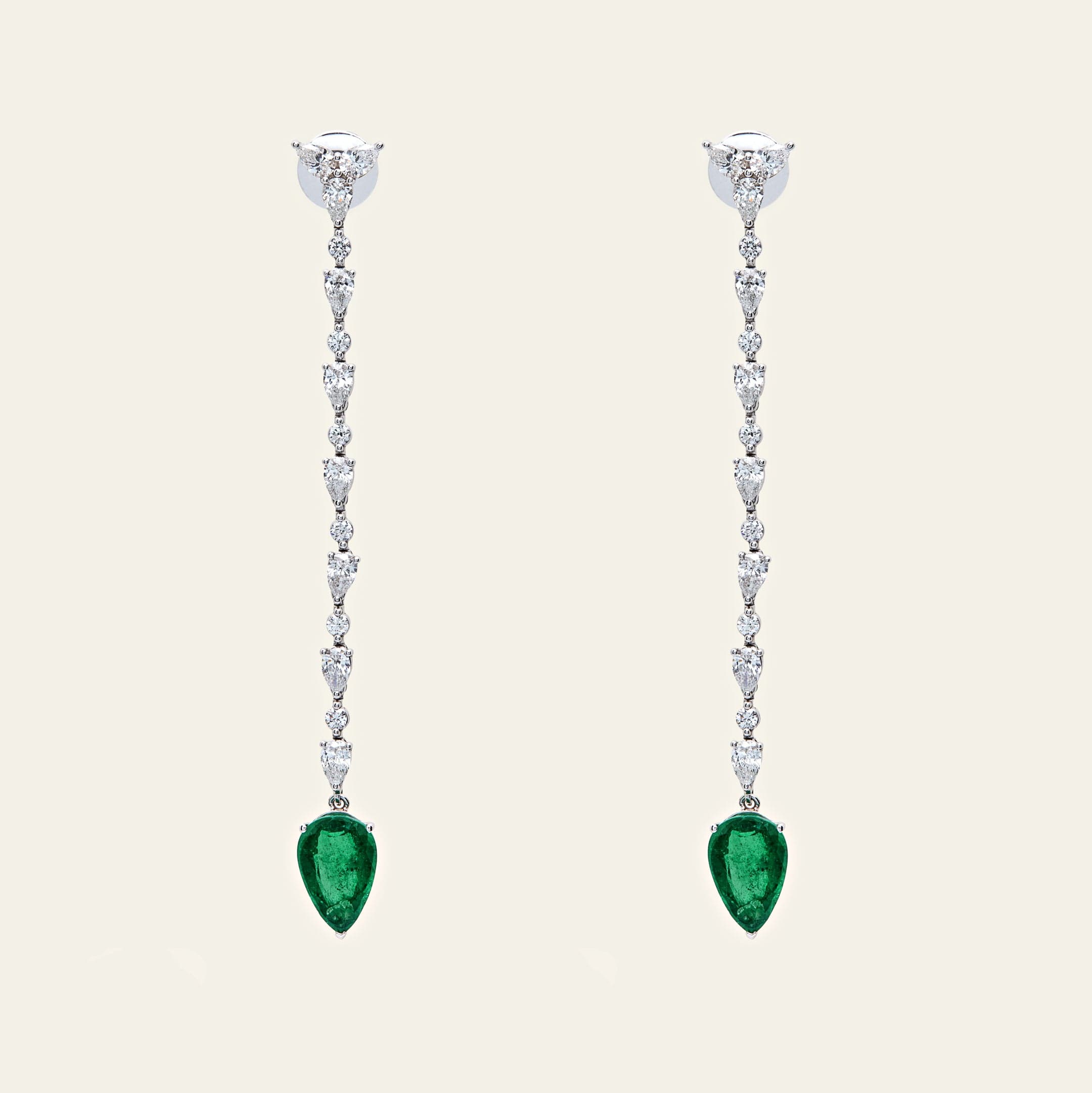 Interchangeable Dangling Diamond Earrings