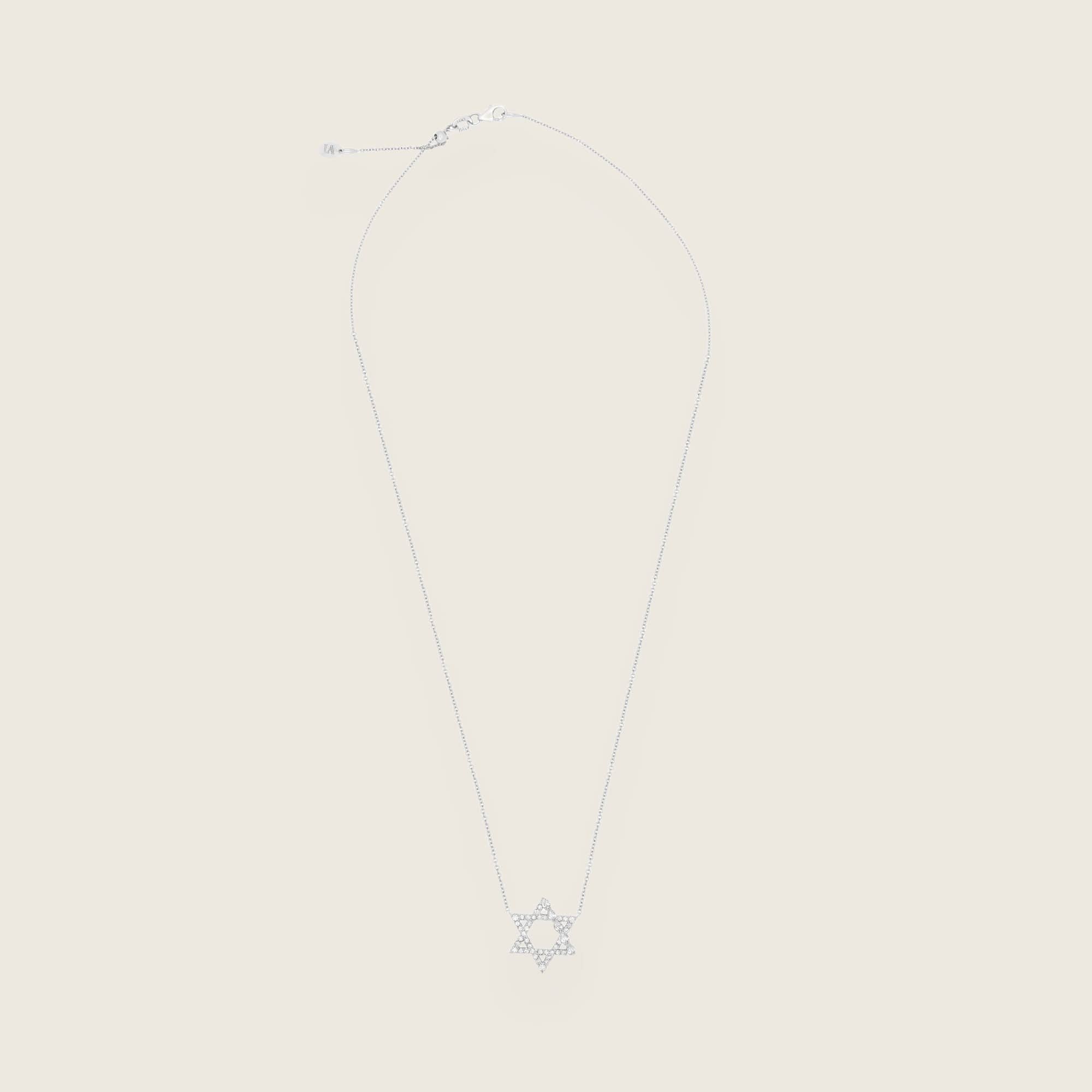 JA X Sammy Jacqueline Multi-Shape Diamond Star of David Necklace