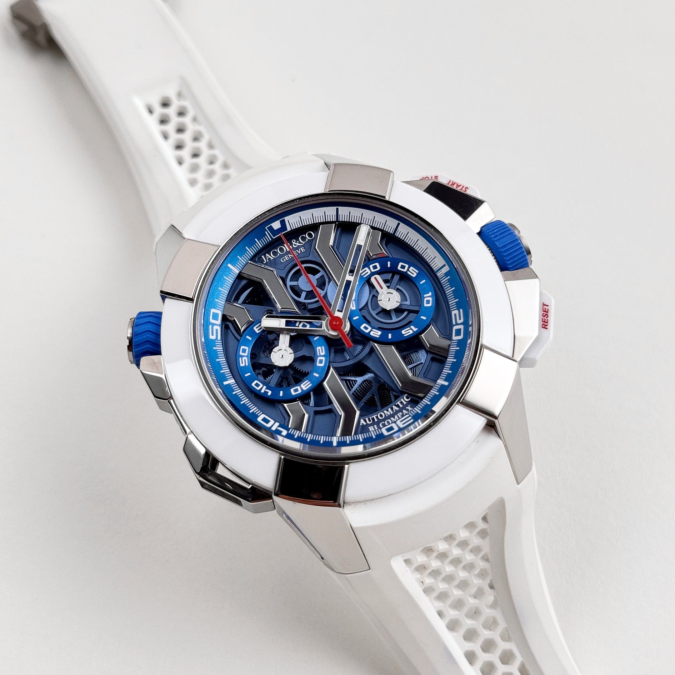 Jacob & Co Epic X Chrono EC313.20 Titanium White Ceramic Blue Dial Limited Edition (2021)