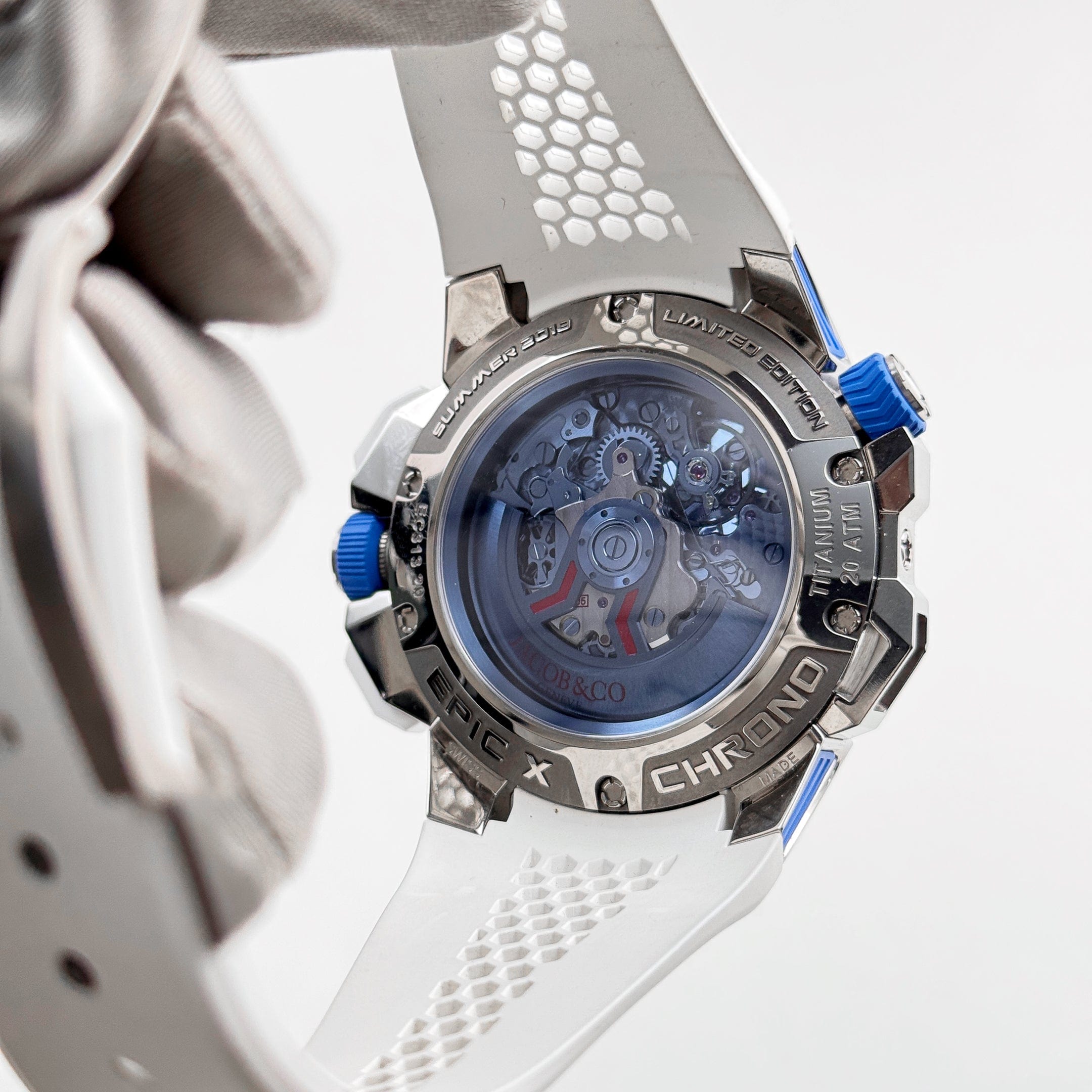 Jacob & Co Epic X Chrono EC313.20 Titanium White Ceramic Blue Dial Limited Edition (2021)