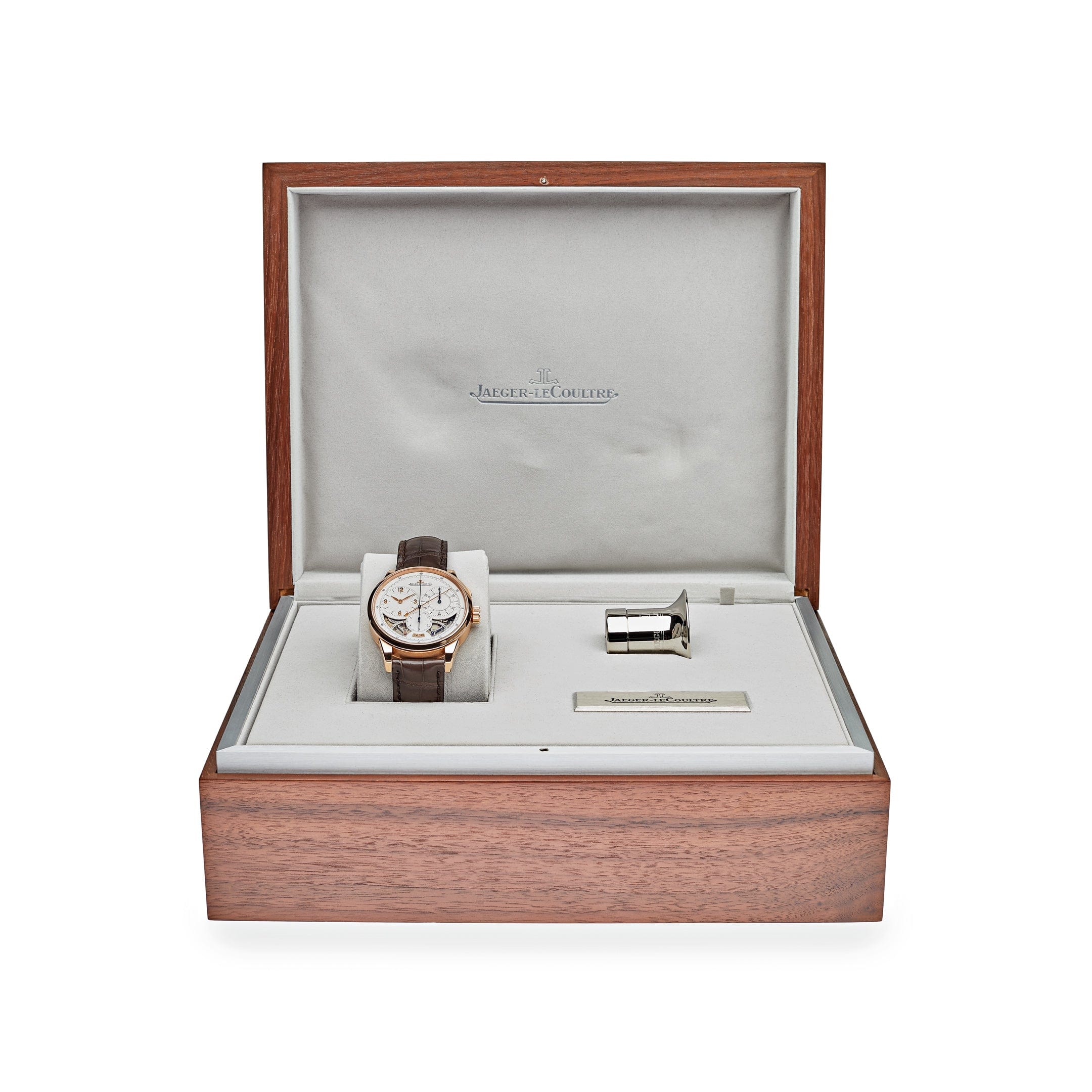 Jaeger-LeCoultre Duometre Chronograph Q6012521 Rose Gold Silver Dial