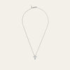 Kite Shape Platinum Diamond Cross Pendant Necklace