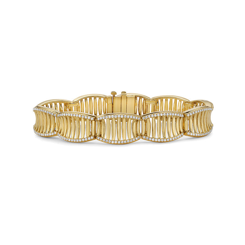 18k Yellow Gold Birdcage Bracelet