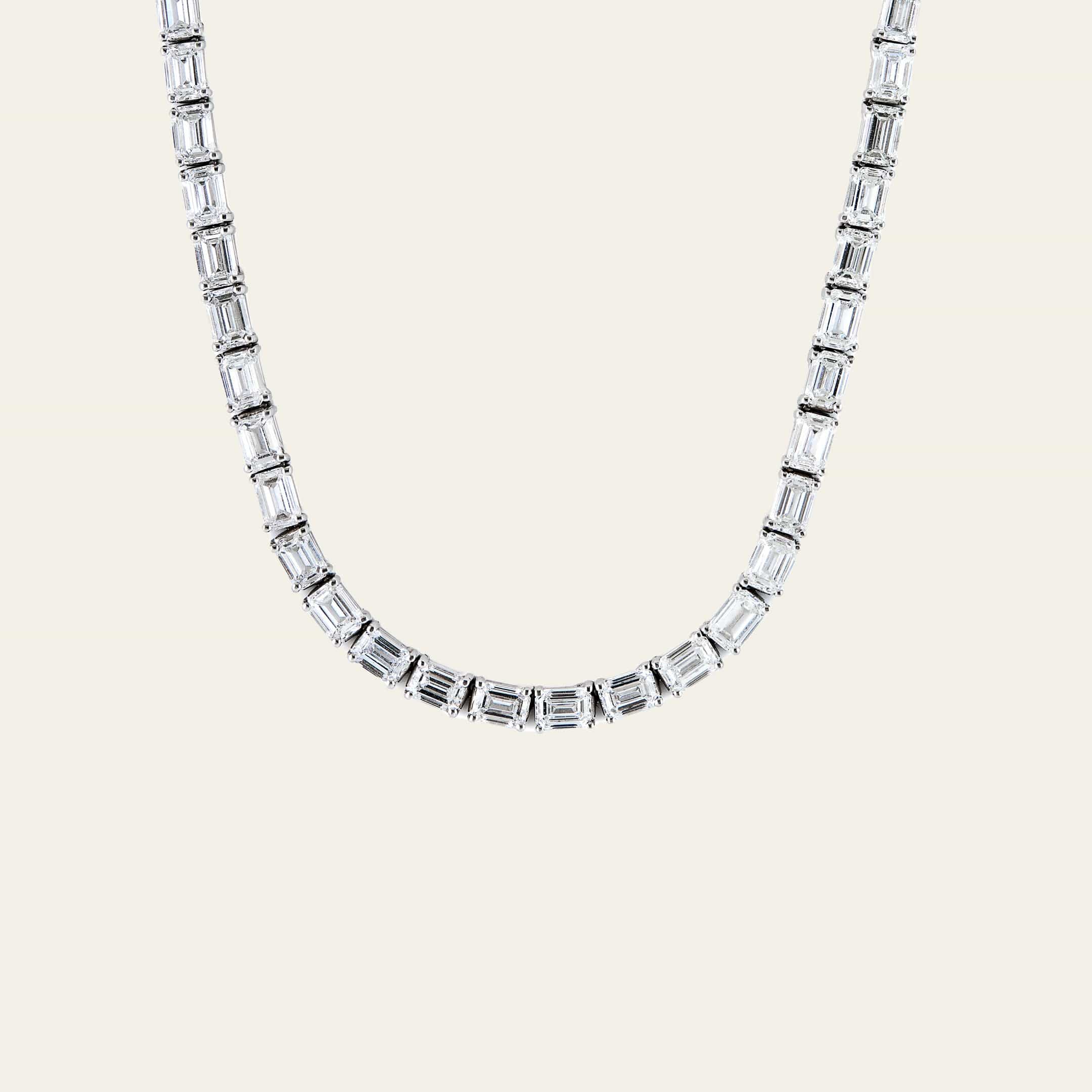 45 Carat Lab-Grown Diamond Emerald-Cut Necklace