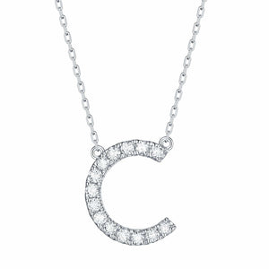 Lab Grown Diamond Initial "C" Necklace