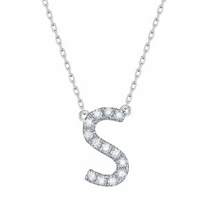 Lab Grown Diamond Initial "S" Necklace
