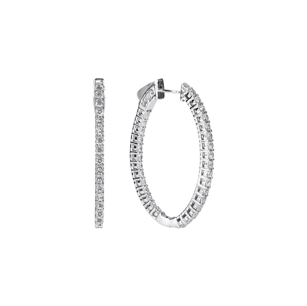 Lab Grown Diamond Inside/Out Hoops (2 tcw)