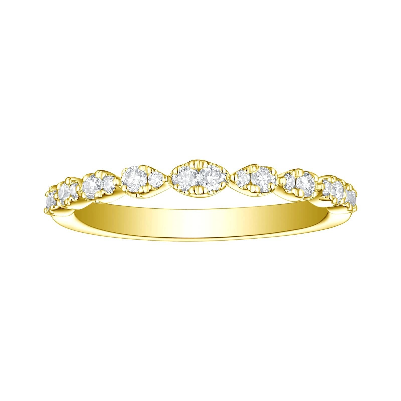 Lab Grown Diamond Pear Station Band