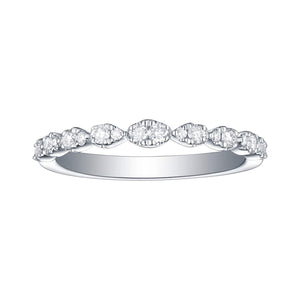 Lab Grown Diamond Pear Station Band