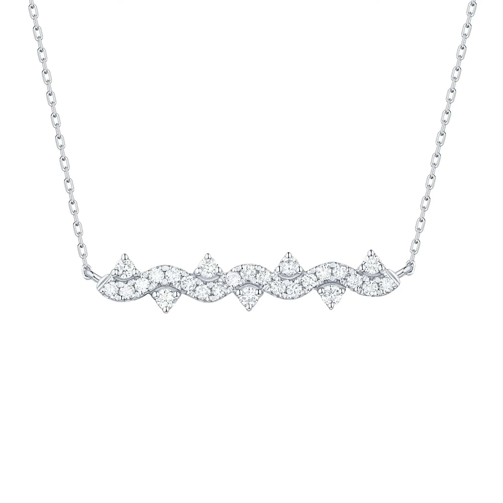 Lab Grown Diamond Wavy Necklace