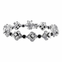 2.00ct. Diamond Onyx Bracelet Set In 18K White Gold
