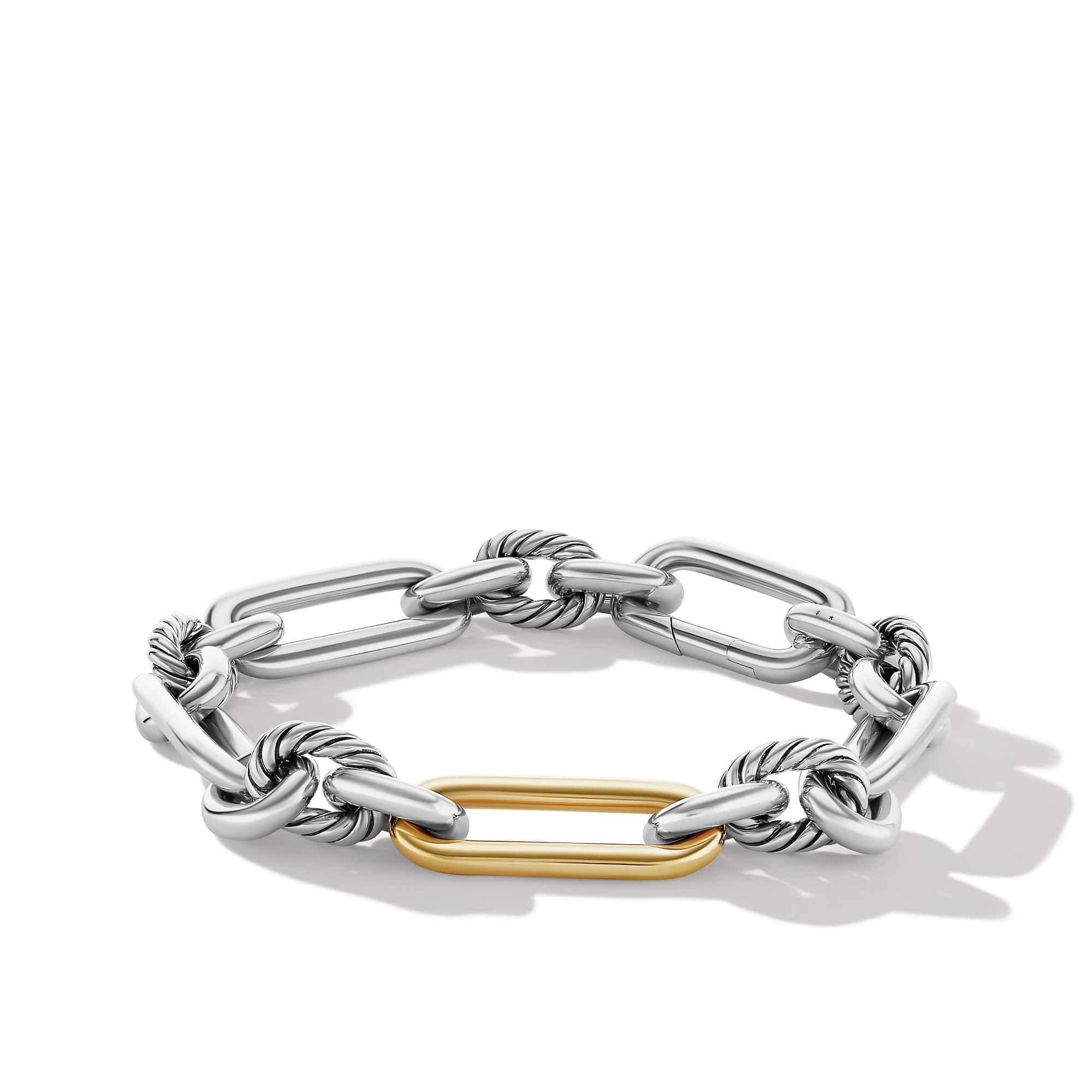 Lexington Chain Bracelet in Sterling Silver with 18K Yellow Gold