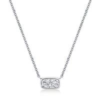 Cushion Cut Diamond Bezel Pendant