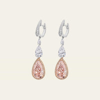 Light Pink Diamond Drop Earrings