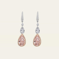 Light Pink Diamond Drop Earrings