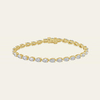 Lilia 5 Carat Diamond Yellow Gold Tennis Bracelet