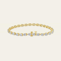 Lilia 5 Carat Diamond Yellow Gold Tennis Bracelet