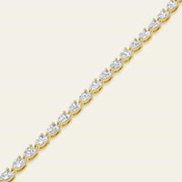 Lilia 5 Carat Diamond Yellow Gold Tennis Bracelet