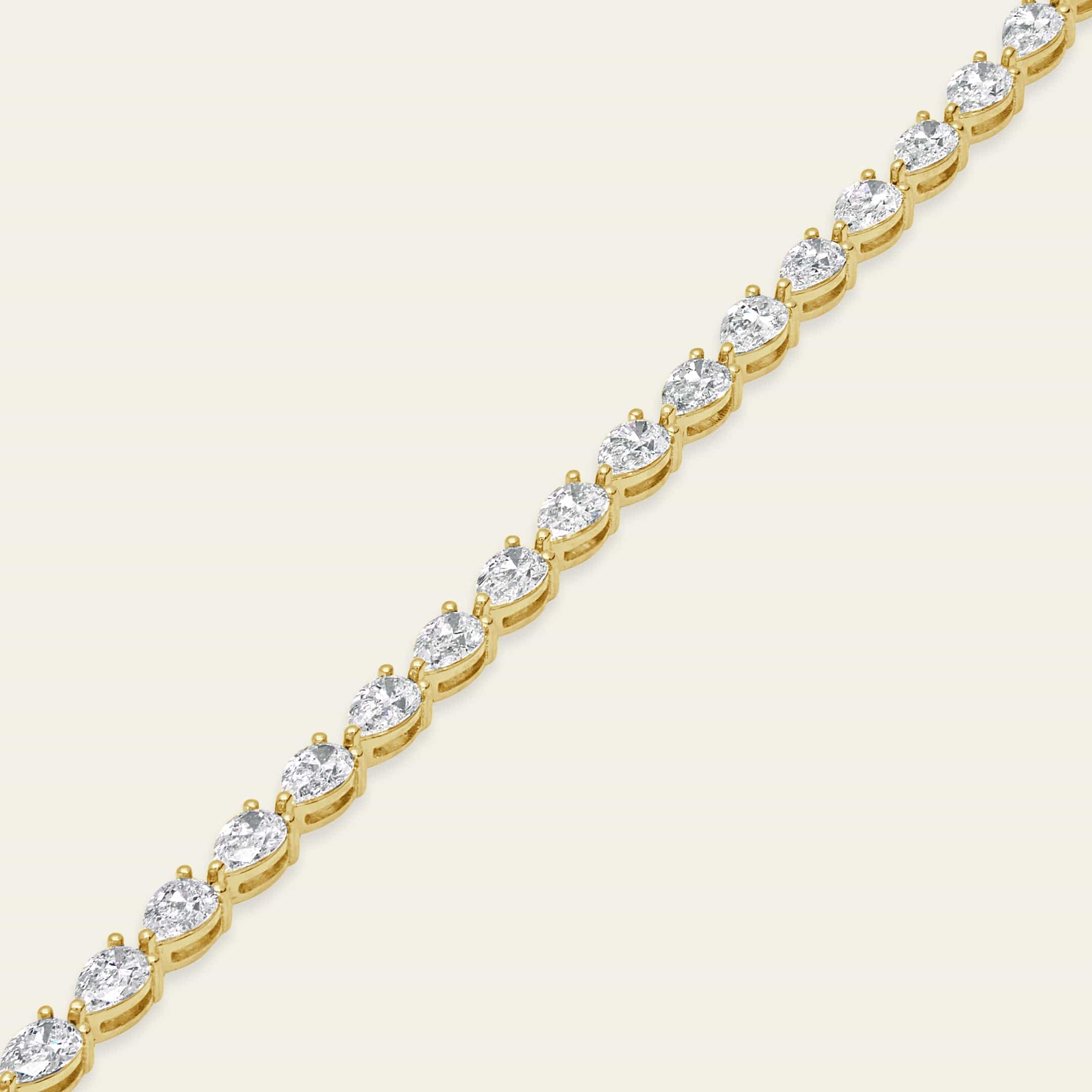 Lilia 5 Carat Diamond Yellow Gold Tennis Bracelet