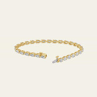 Lilia 5 Carat Diamond Yellow Gold Tennis Bracelet
