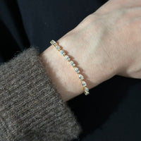 Lilia 5 Carat Diamond Yellow Gold Tennis Bracelet