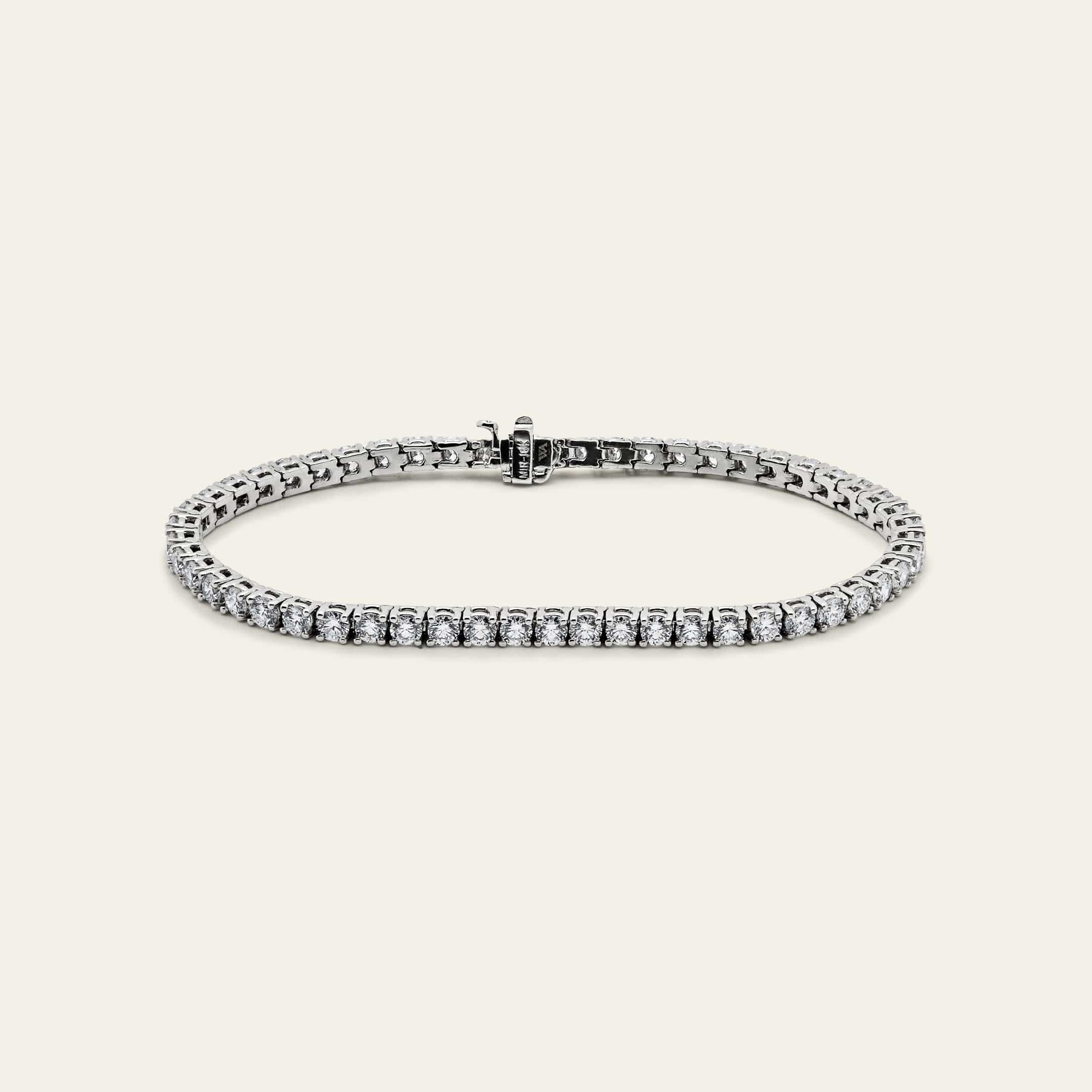 Luce 10 Carat Round Diamond Tennis Bracelet