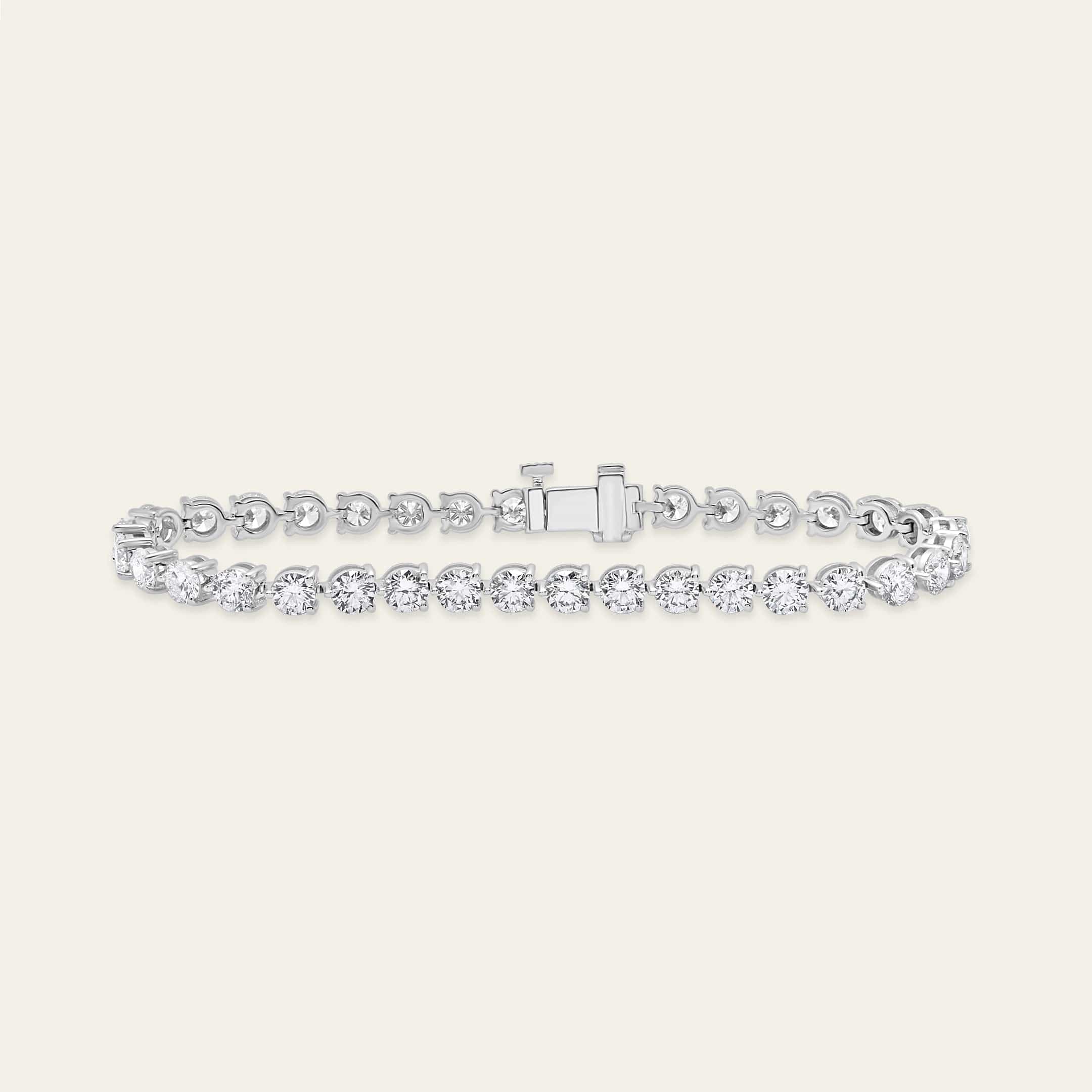 Luce 8 Carat Round Diamond Tennis Bracelet